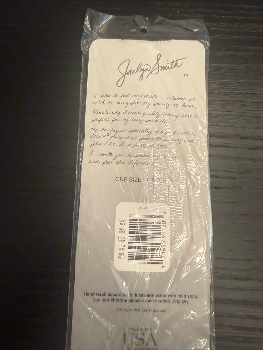 NWT Vintage Jaclyn Smith Sheer Support Knee Highs with Lycra White 8.5 - 11 - Picture 5 of 6